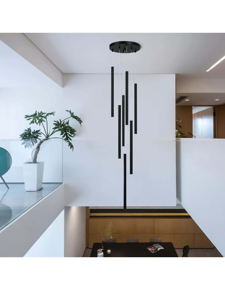 Light Prestige Lungo 7 czarna lampa wisząca LP-894/7P BK 7xG9 czarny Light Prestige Lungo 7 czarna lampa wisząca LP-894/7P BK 7xG9 czarny