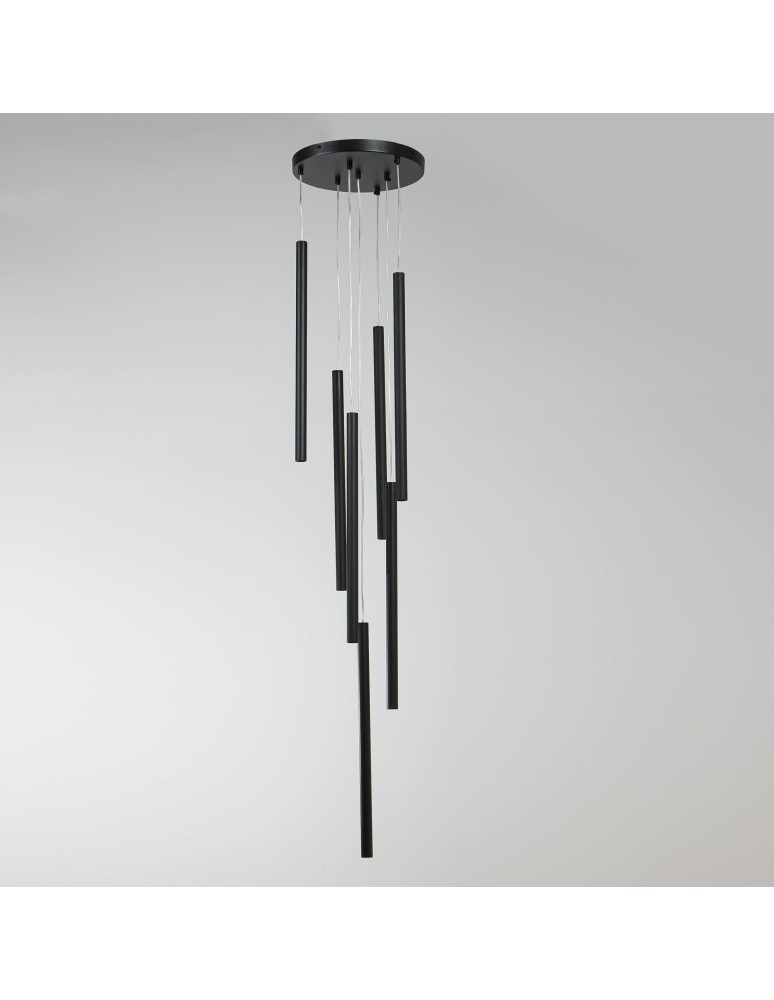 Light Prestige Lungo 7 czarna lampa wisząca LP-894/7P BK 7xG9 czarny Light Prestige Lungo 7 czarna lampa wisząca LP-894/7P BK 7xG9 czarny