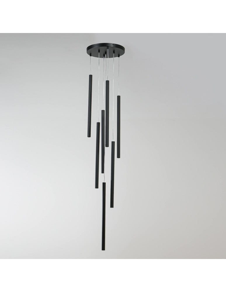Light Prestige Lungo 7 czarna lampa wisząca LP-894/7P BK 7xG9 czarny Light Prestige Lungo 7 czarna lampa wisząca LP-894/7P BK 7xG9 czarny