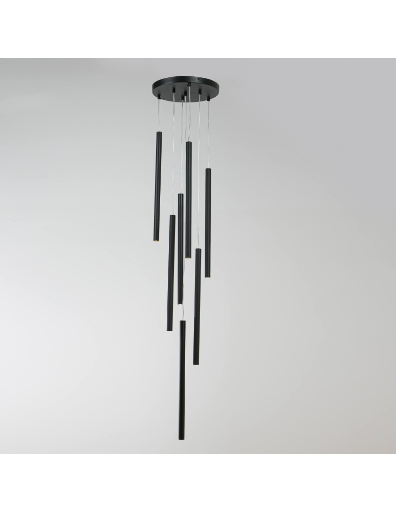 Light Prestige Lungo 7 czarna lampa wisząca LP-894/7P BK 7xG9 czarny Light Prestige Lungo 7 czarna lampa wisząca LP-894/7P BK 7xG9 czarny
