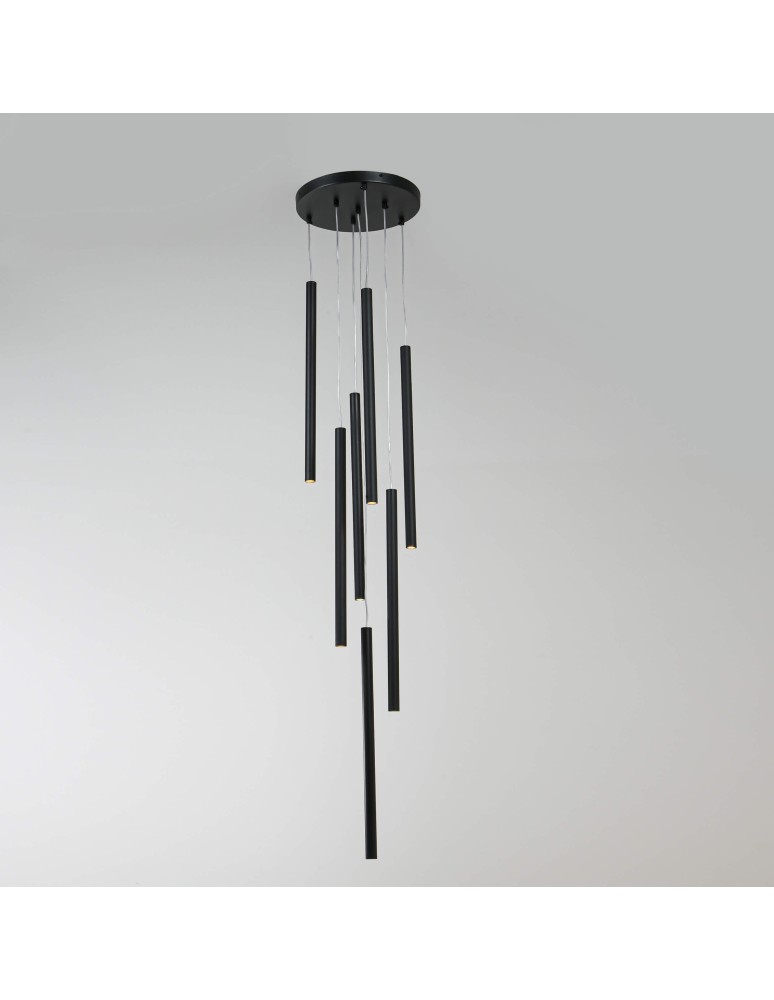 Light Prestige Lungo 7 czarna lampa wisząca LP-894/7P BK 7xG9 czarny Light Prestige Lungo 7 czarna lampa wisząca LP-894/7P BK 7xG9 czarny