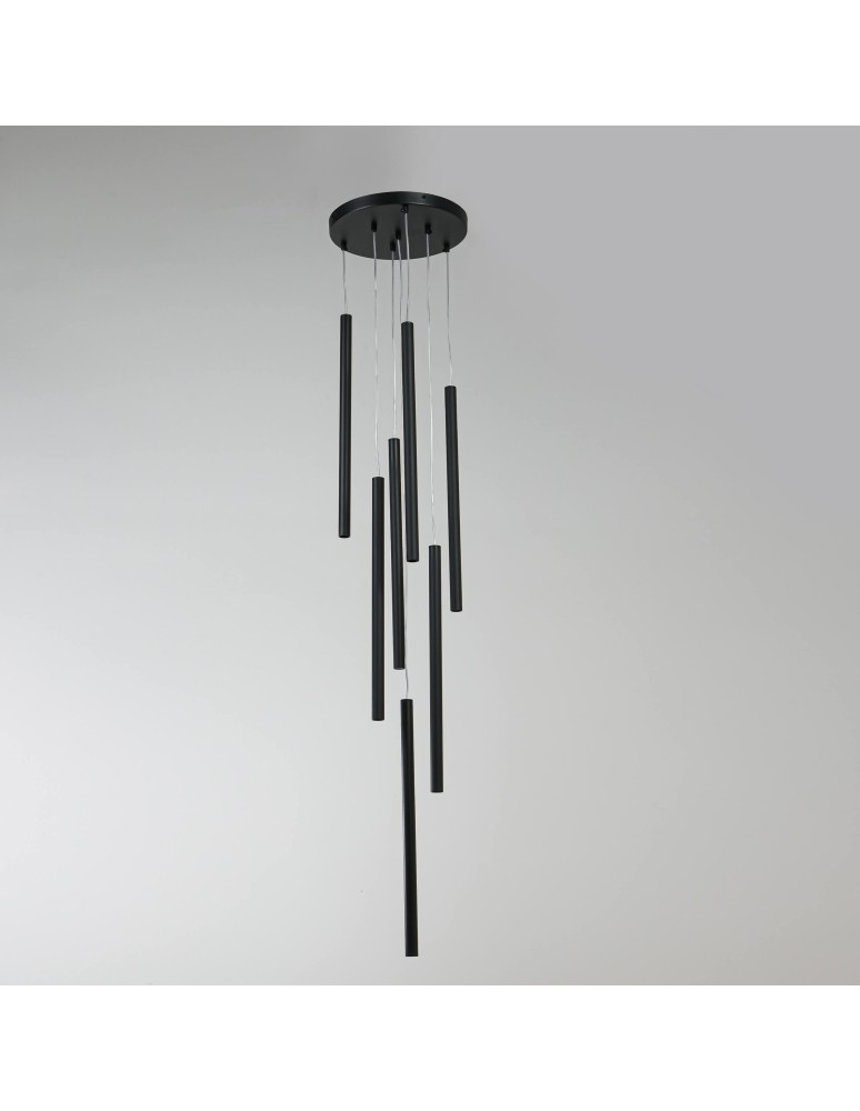 Light Prestige Lungo 7 czarna lampa wisząca LP-894/7P BK 7xG9 czarny Light Prestige Lungo 7 czarna lampa wisząca LP-894/7P BK 7xG9 czarny