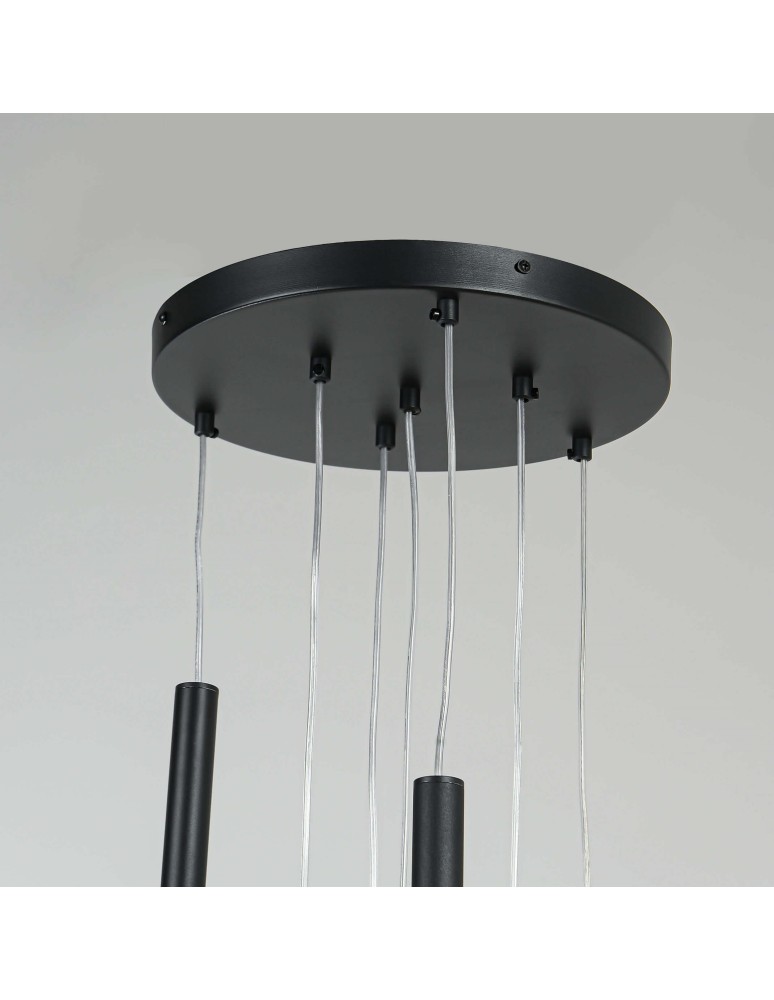 Light Prestige Lungo 7 czarna lampa wisząca LP-894/7P BK 7xG9 czarny Light Prestige Lungo 7 czarna lampa wisząca LP-894/7P BK 7xG9 czarny