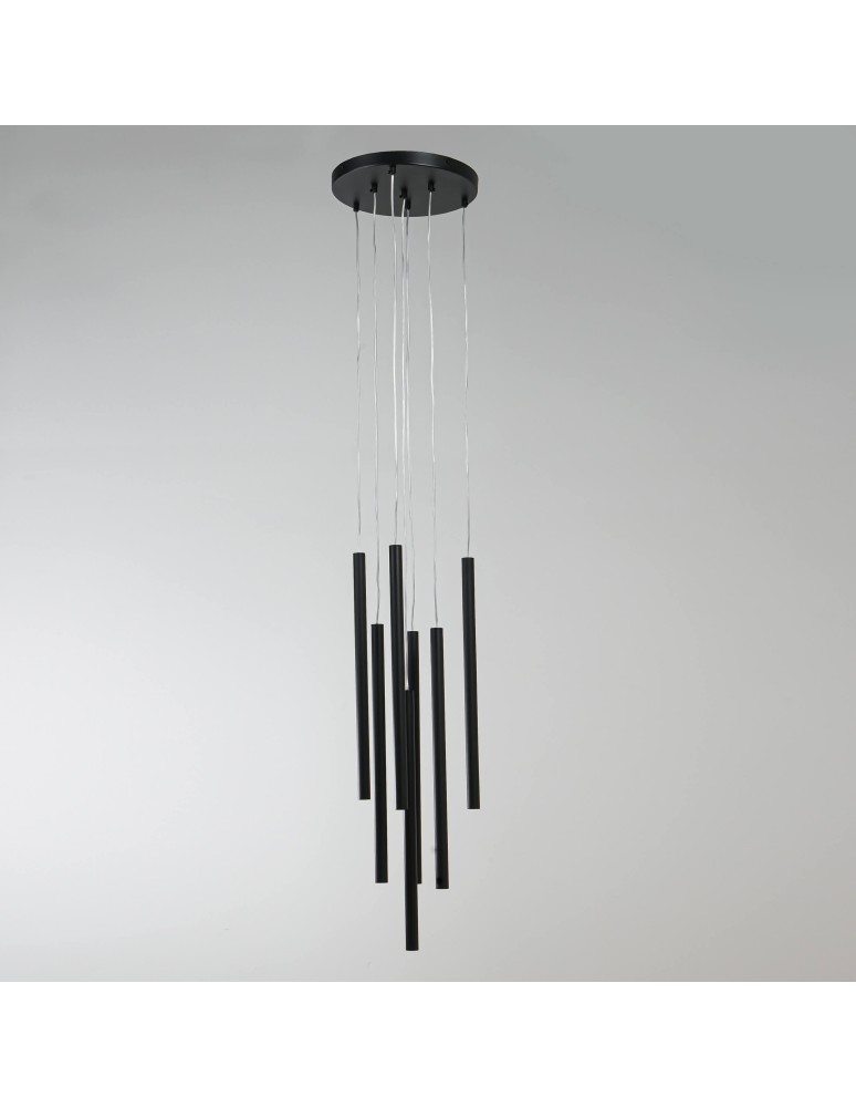 Light Prestige Lungo 7 czarna lampa wisząca LP-894/7P BK 7xG9 czarny Light Prestige Lungo 7 czarna lampa wisząca LP-894/7P BK 7xG9 czarny