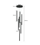 Light Prestige Lungo 7 czarna lampa wisząca LP-894/7P BK 7xG9 czarny Light Prestige Lungo 7 czarna lampa wisząca LP-894/7P BK 7xG9 czarny