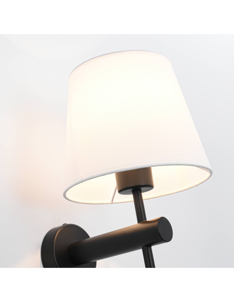 Light Prestige Tivoli kinkiet czarny E27 czarny / biały LP-1133/1W BK Light Prestige Tivoli kinkiet czarny E27 czarny / biały LP-1133/1W BK