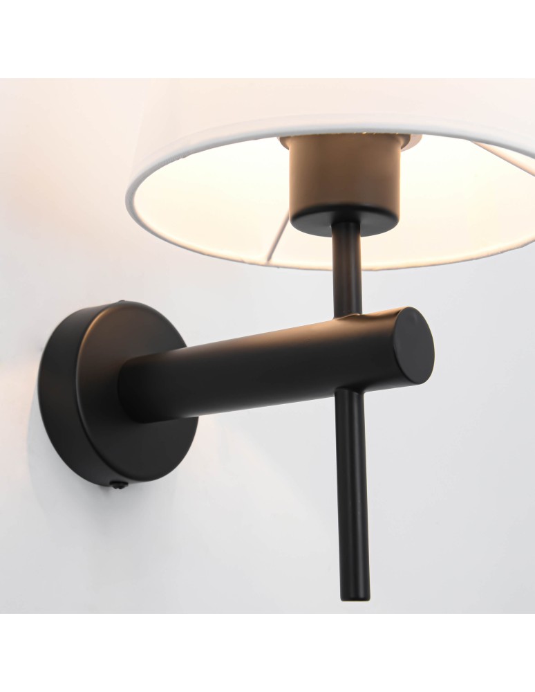 Light Prestige Tivoli kinkiet czarny E27 czarny / biały LP-1133/1W BK Light Prestige Tivoli kinkiet czarny E27 czarny / biały LP-1133/1W BK