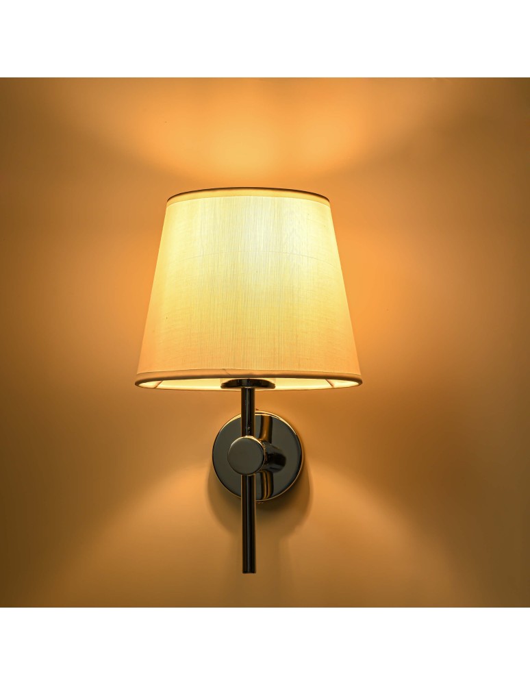Light Prestige Tivoli kinkiet chrom E27 srebnry/biały LP-1133/1W CH Light Prestige Tivoli kinkiet chrom E27 srebnry/biały LP-1133/1W CH