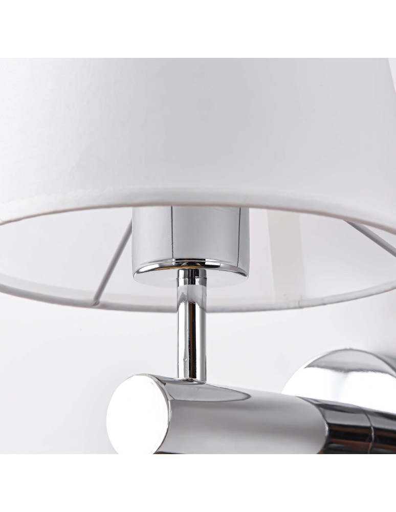 Light Prestige Tivoli kinkiet chrom E27 srebnry/biały LP-1133/1W CH Light Prestige Tivoli kinkiet chrom E27 srebnry/biały LP-1133/1W CH