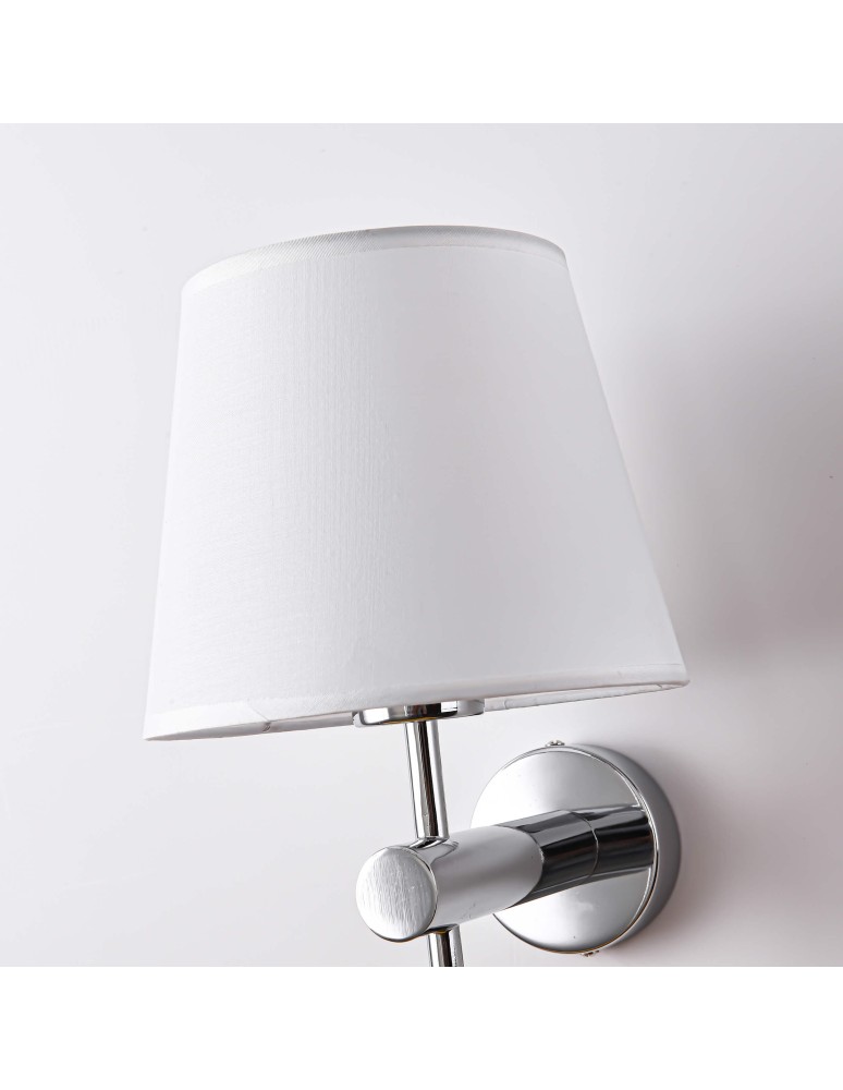 Light Prestige Tivoli kinkiet chrom E27 srebnry/biały LP-1133/1W CH Light Prestige Tivoli kinkiet chrom E27 srebnry/biały LP-1133/1W CH