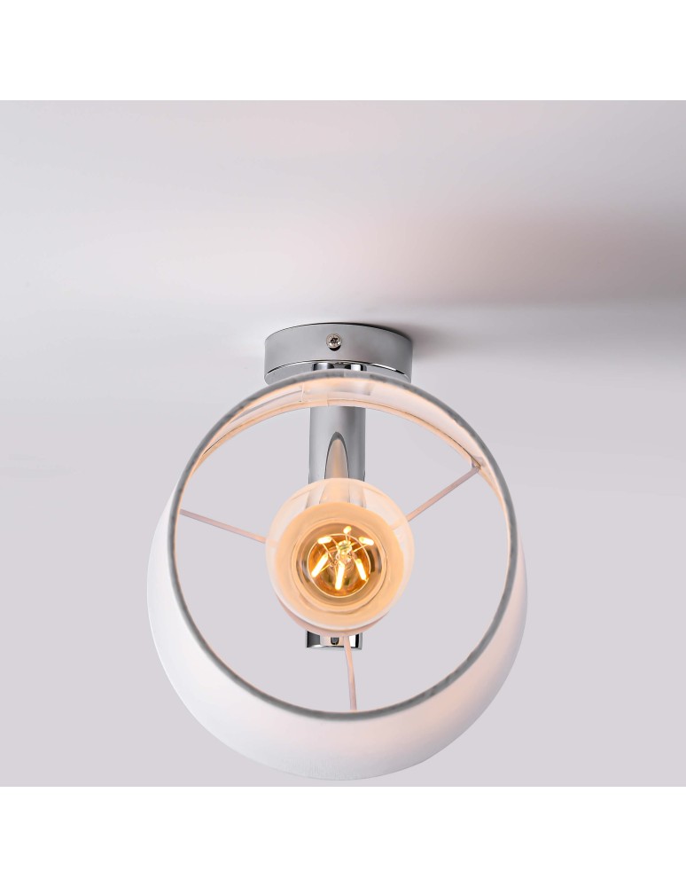 Light Prestige Tivoli kinkiet chrom E27 srebnry/biały LP-1133/1W CH Light Prestige Tivoli kinkiet chrom E27 srebnry/biały LP-1133/1W CH