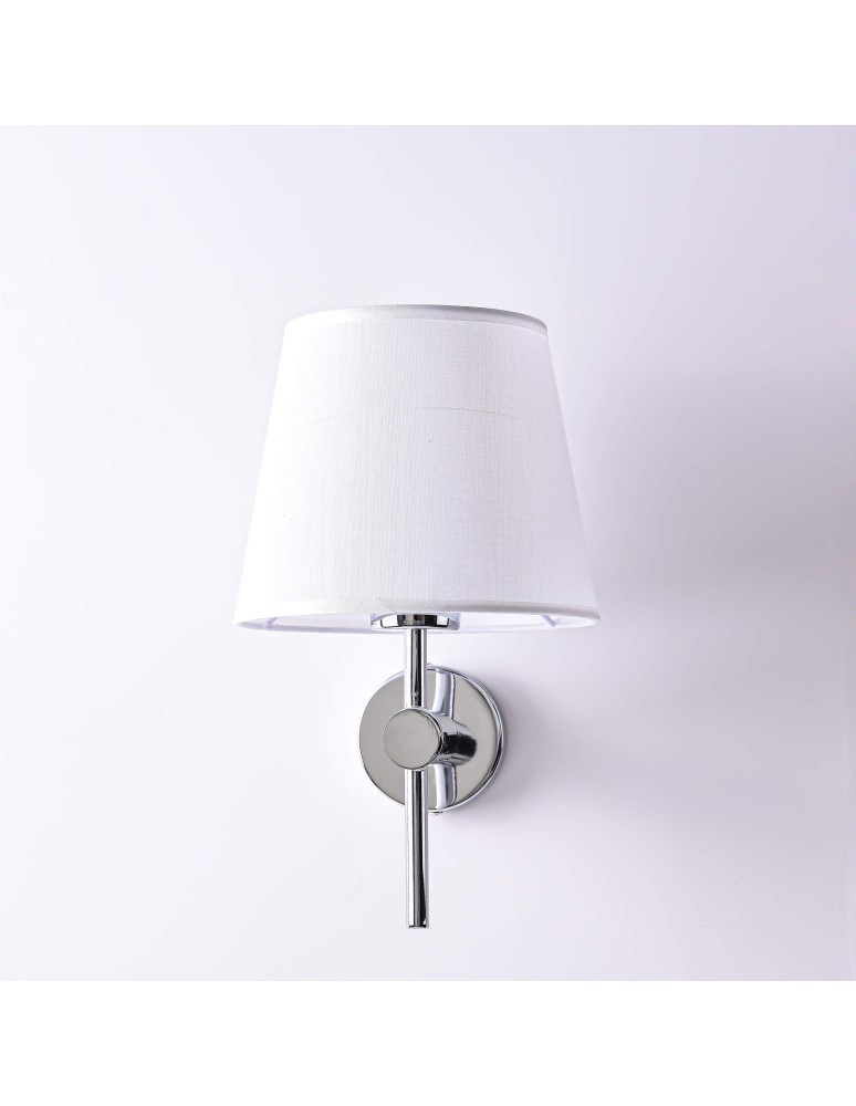Light Prestige Tivoli kinkiet chrom E27 srebnry/biały LP-1133/1W CH Light Prestige Tivoli kinkiet chrom E27 srebnry/biały LP-1133/1W CH