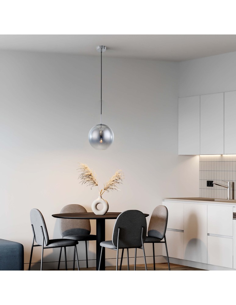 Light Prestige Palla wisząca chrom E27 srebrny/transparentny LP-2844/1P CH Light Prestige Palla wisząca chrom E27 srebrny/transparentny LP-2844/1P CH