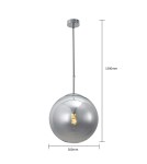 Light Prestige Palla wisząca chrom E27 srebrny/transparentny LP-2844/1P CH Light Prestige Palla wisząca chrom E27 srebrny/transparentny LP-2844/1P CH