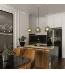 Lampy wiszące szklane - Light Prestige Palla wisząca złota E27 złoty/transparentny LP-2844/1P GD - product 2