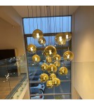 Lampy wiszące szklane - Light Prestige Palla wisząca złota E27 złoty/transparentny LP-2844/1P GD - product 3