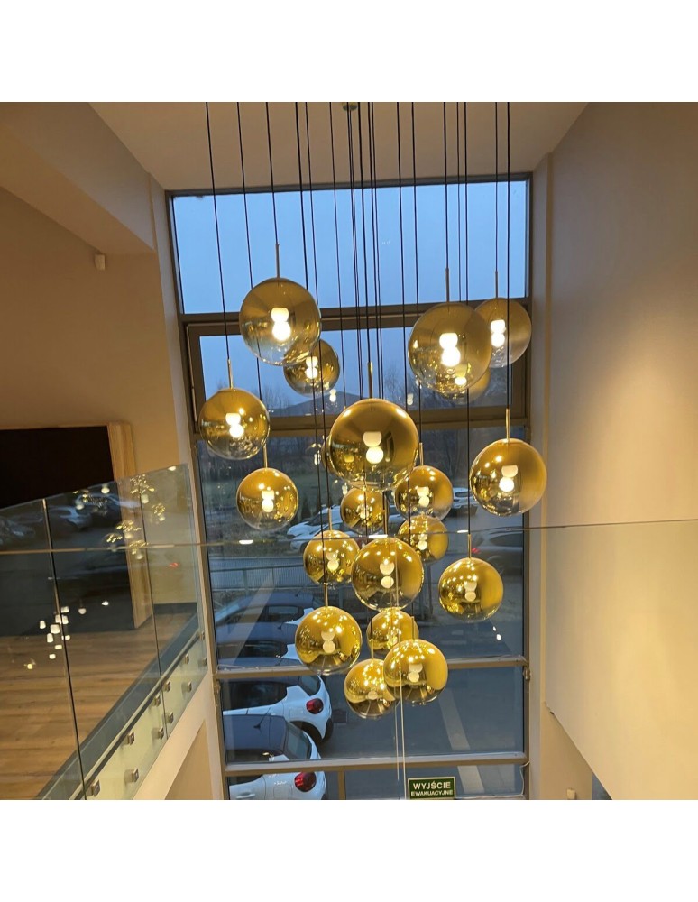 Light Prestige Palla wisząca złota E27 złoty/transparentny LP-2844/1P GD
