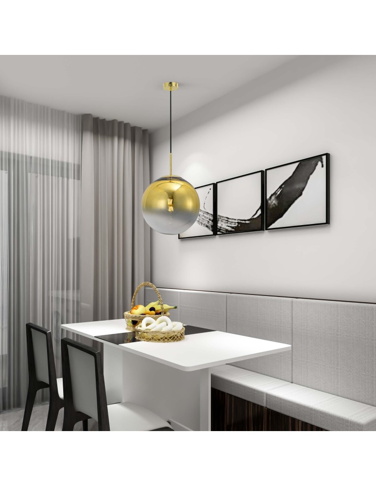 Light Prestige Palla wisząca złota E27 złoty/transparentny LP-2844/1P GD