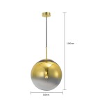 Lampy wiszące szklane - Light Prestige Palla wisząca złota E27 złoty/transparentny LP-2844/1P GD - product 15