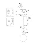 Lampy wiszące szklane - Light Prestige Palla wisząca złota E27 złoty/transparentny LP-2844/1P GD - product 16