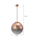 Light Prestige Palla wisząca miedziana E27 miedziany/transparetny LP-2844/1P MI Light Prestige Palla wisząca miedziana E27 miedziany/transparetny LP-2844/1P MI