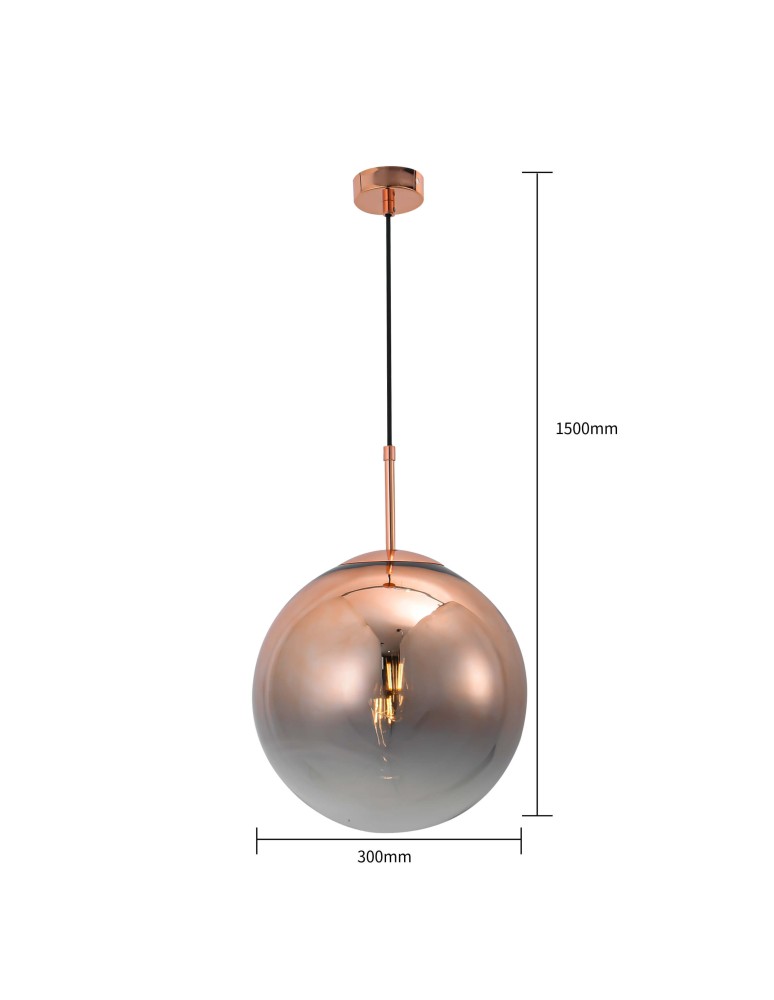 Light Prestige Palla wisząca miedziana E27 miedziany/transparetny LP-2844/1P MI Light Prestige Palla wisząca miedziana E27 miedziany/transparetny LP-2844/1P MI