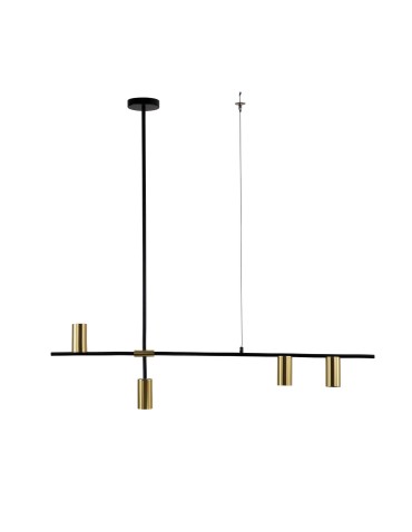 Light Prestige Arizona 4 linia lampa wisząca czarny/złoty LP-074/4PL BK/GD 4xGU10 czarny / złoty