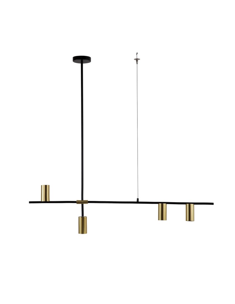 Light Prestige Arizona 4 linia lampa wisząca czarny/złoty LP-074/4PL BK/GD 4xGU10 czarny / złoty