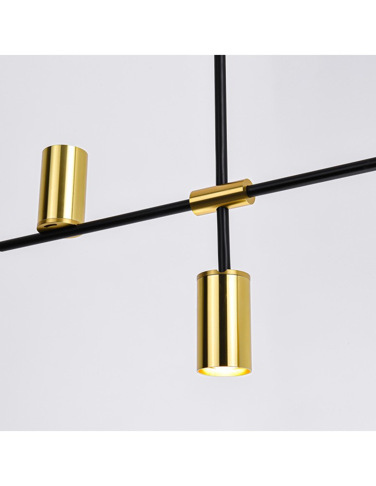 Light Prestige Arizona 4 linia lampa wisząca czarny/złoty LP-074/4PL BK/GD 4xGU10 czarny / złoty Light Prestige Arizona 4 linia lampa wisząca czarny/złoty LP-074/4PL BK/GD 4xGU10 czarny / złoty