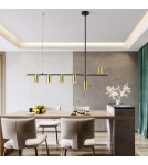 Light Prestige Arizona 6 linia lampa wisząca czarny/złoty LP-074/6PL BK/GD 6xGU10 czarny / złoty Light Prestige Arizona 6 linia lampa wisząca czarny/złoty LP-074/6PL BK/GD 6xGU10 czarny / złoty