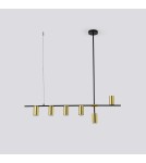Light Prestige Arizona 6 linia lampa wisząca czarny/złoty LP-074/6PL BK/GD 6xGU10 czarny / złoty Light Prestige Arizona 6 linia lampa wisząca czarny/złoty LP-074/6PL BK/GD 6xGU10 czarny / złoty