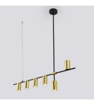 Light Prestige Arizona 6 linia lampa wisząca czarny/złoty LP-074/6PL BK/GD 6xGU10 czarny / złoty Light Prestige Arizona 6 linia lampa wisząca czarny/złoty LP-074/6PL BK/GD 6xGU10 czarny / złoty