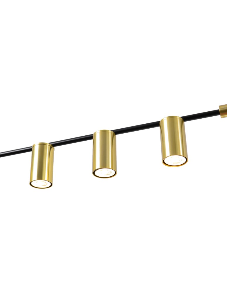 Light Prestige Arizona 6 linia lampa wisząca czarny/złoty LP-074/6PL BK/GD 6xGU10 czarny / złoty Light Prestige Arizona 6 linia lampa wisząca czarny/złoty LP-074/6PL BK/GD 6xGU10 czarny / złoty