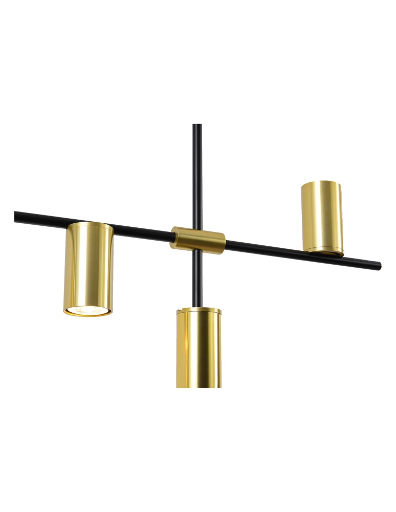 Light Prestige Arizona 6 linia lampa wisząca czarny/złoty LP-074/6PL BK/GD 6xGU10 czarny / złoty Light Prestige Arizona 6 linia lampa wisząca czarny/złoty LP-074/6PL BK/GD 6xGU10 czarny / złoty