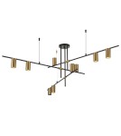 Light Prestige Arizona 9 linia lampa wisząca czarny/złoty LP-074/9PL BK/GD 9xGU10 czarny / złoty Light Prestige Arizona 9 linia lampa wisząca czarny/złoty LP-074/9PL BK/GD 9xGU10 czarny / złoty
