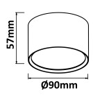 Oprawy sufitowe LEDowe - Light Prestige Kendal oprawa natynkowa czarna LED czarny LP-6331/1SM BK - product 6