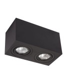 Oprawy sufitowe na wymienne źródło światła - Light Prestige Lyon 2 oprawa natynkowa czarna GU10  LP-5881/2SM BK - product 1