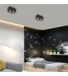 Oprawy sufitowe na wymienne źródło światła - Light Prestige Lyon 2 oprawa natynkowa czarna GU10  LP-5881/2SM BK - product 2