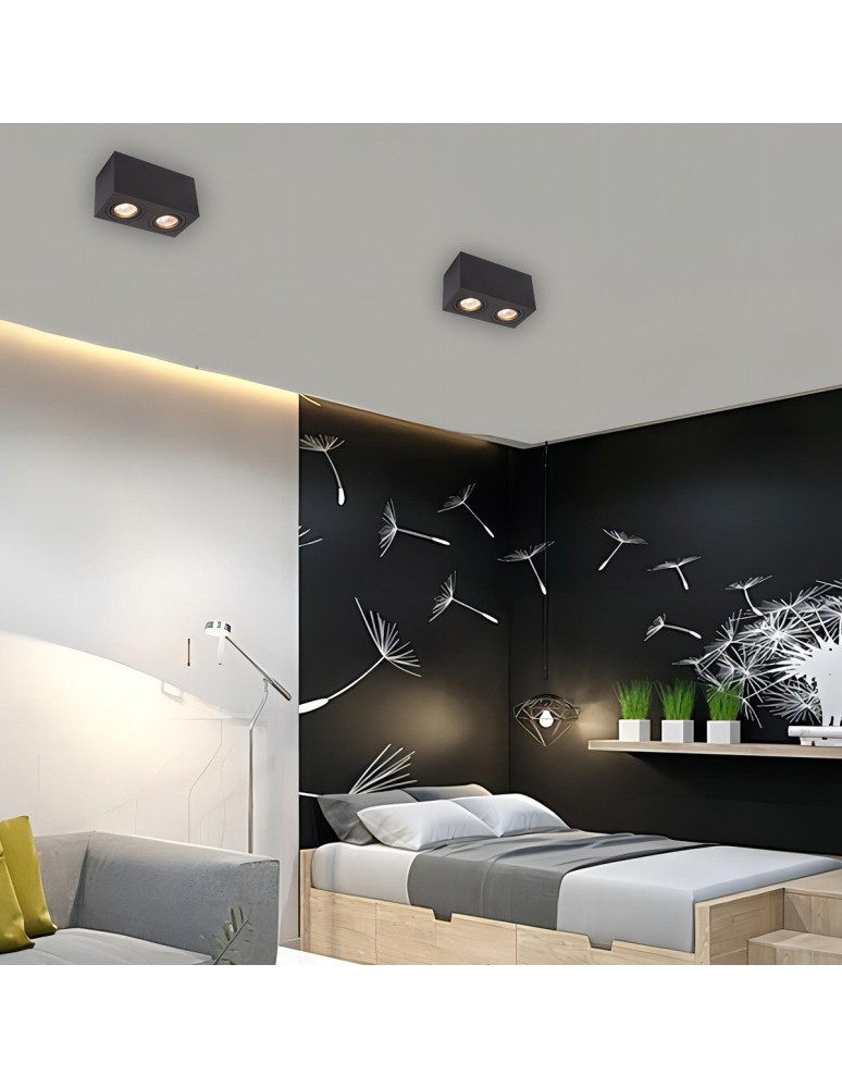 Light Prestige Lyon 2 oprawa natynkowa czarna GU10  LP-5881/2SM BK