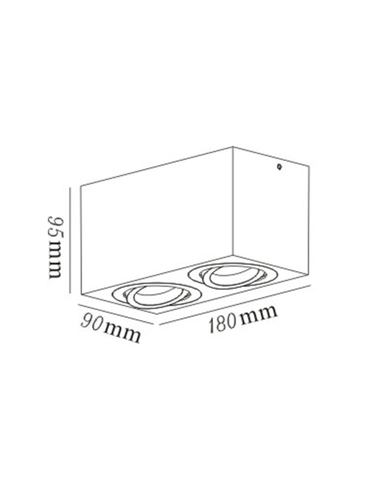 Light Prestige Lyon 2 oprawa natynkowa czarna GU10  LP-5881/2SM BK