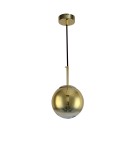Lampy wiszące - Light Prestige Palla lampa wisząca mała złota LP-2844/1P S GD 1xE14 złoty/transparentny - product 1