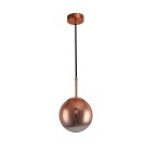 Light Prestige Palla lampa wisząca mała miedziana LP-2844/1P S MI 1xE27 miedziany/transparetny Light Prestige Palla lampa wisząca mała miedziana LP-2844/1P S MI 1xE27 miedziany/transparetny