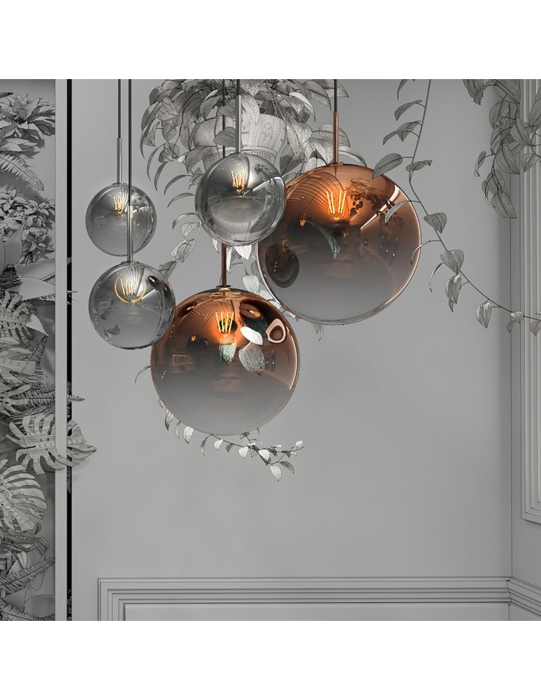 Light Prestige Palla lampa wisząca mała miedziana LP-2844/1P S MI 1xE27 miedziany/transparetny Light Prestige Palla lampa wisząca mała miedziana LP-2844/1P S MI 1xE27 miedziany/transparetny