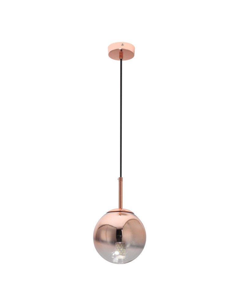 Light Prestige Palla lampa wisząca mała miedziana LP-2844/1P S MI 1xE27 miedziany/transparetny Light Prestige Palla lampa wisząca mała miedziana LP-2844/1P S MI 1xE27 miedziany/transparetny
