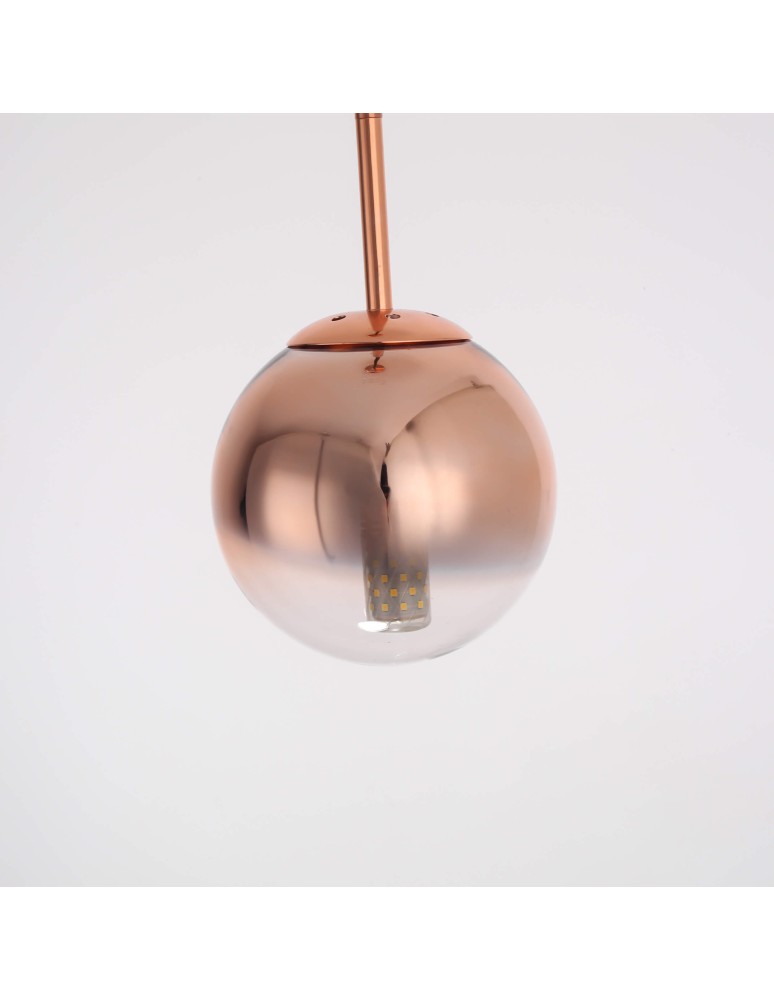 Light Prestige Palla lampa wisząca mała miedziana LP-2844/1P S MI 1xE27 miedziany/transparetny Light Prestige Palla lampa wisząca mała miedziana LP-2844/1P S MI 1xE27 miedziany/transparetny