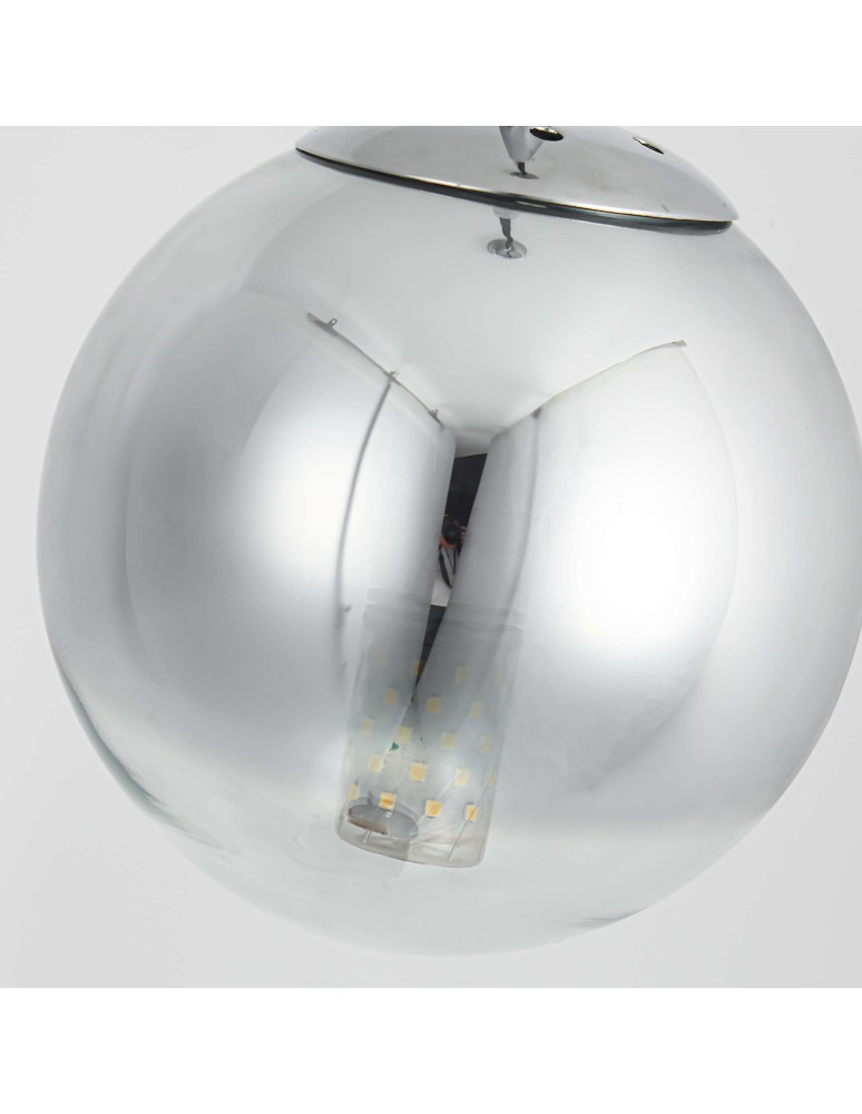Light Prestige Palla lampa wisząca mała chrom LP-2844/1P S CH 1xE14 srebrny/transparentny