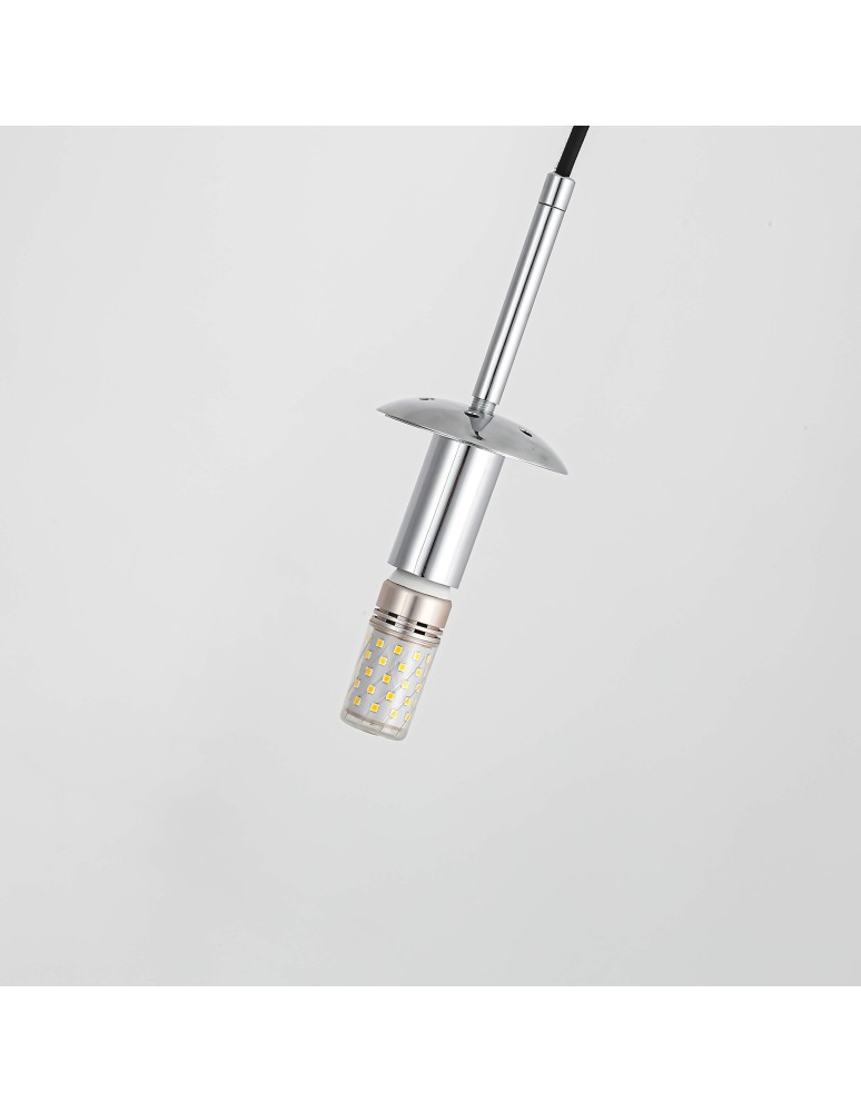 Light Prestige Palla lampa wisząca mała chrom LP-2844/1P S CH 1xE14 srebrny/transparentny