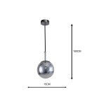 Lampy wiszące szklane - Light Prestige Palla lampa wisząca mała chrom LP-2844/1P S CH 1xE14 srebrny/transparentny - product 14