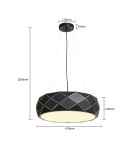 Light Prestige Reus wisząca czarna E27 czarny LP-8069/1P BK Light Prestige Reus wisząca czarna E27 czarny LP-8069/1P BK