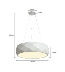 Light Prestige Reus wisząca biała E27 biały LP-8069/1P WH Light Prestige Reus wisząca biała E27 biały LP-8069/1P WH